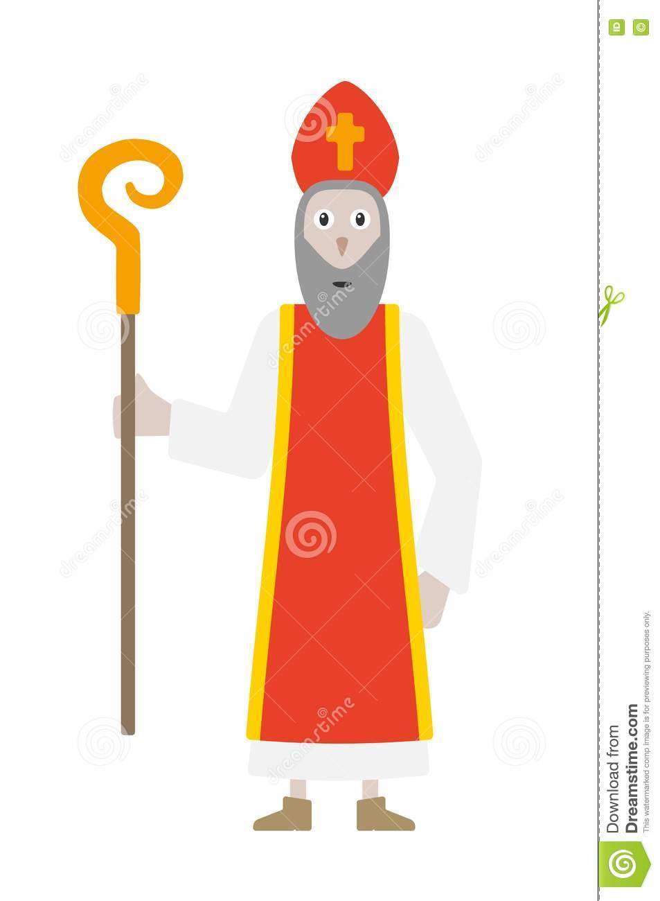 Sankt Nikolaus Im Bischof Stock Abbildung. Illustration Von bestimmt für Bischof Nikolaus Bilder Kostenlos