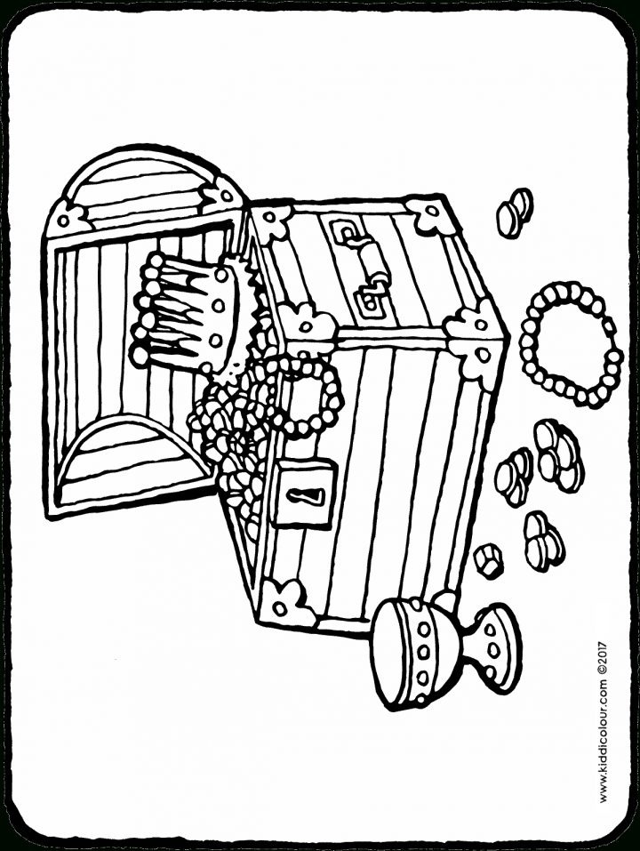 Schatzkiste - Kiddimalseite mit Ausmalbild Schatzkiste