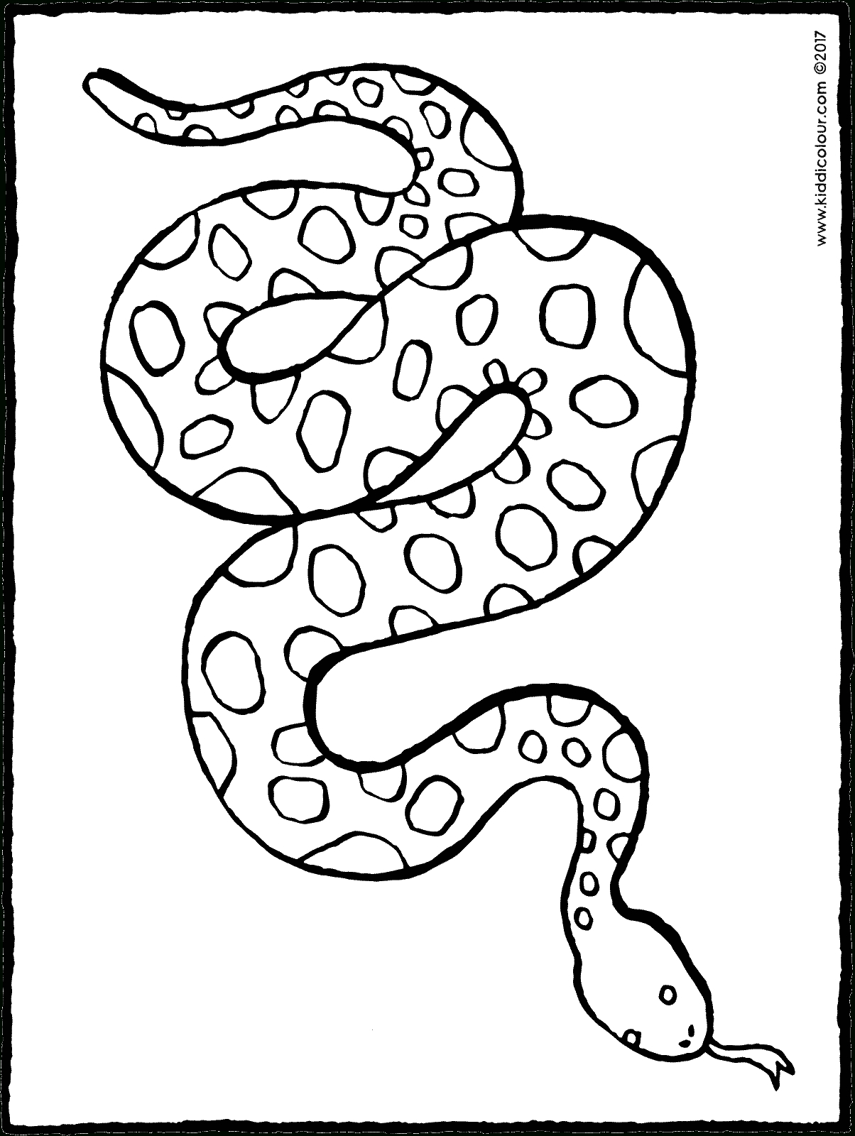 Schlange - Kiddimalseite verwandt mit Malvorlage Schlange