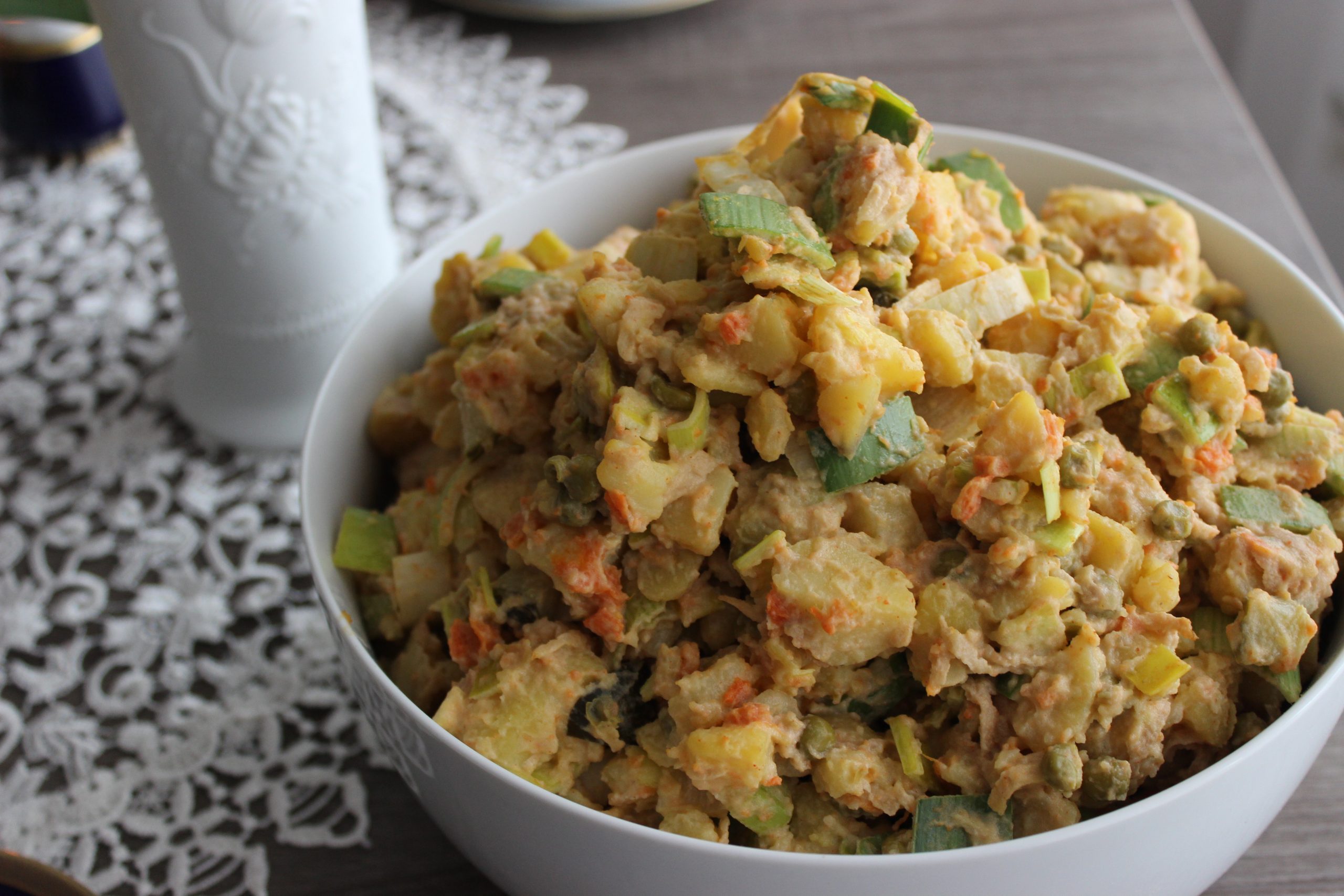 Schlesischer Kartoffelsalat – Wegańskie verwandt mit Polnischer Kartoffelsalat Mit Erbsen Und Möhren