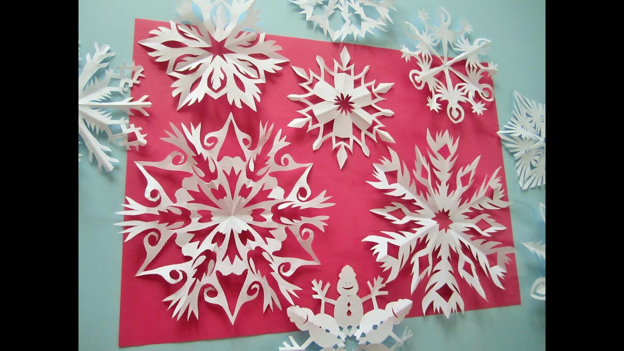 Schneeflocken Aus Papier ( Einfach Und Schnell ) in Vorlage Schneeflocke Scherenschnitt