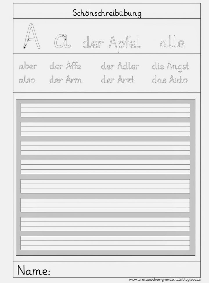 Schönschreibblätter (Mit Bildern) | Lernen, Schön Schreiben bestimmt für Schreiben Lernen Übungen