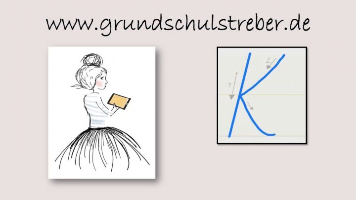 Schreibschrift &quot;k&quot; ganzes K Schreibschrift