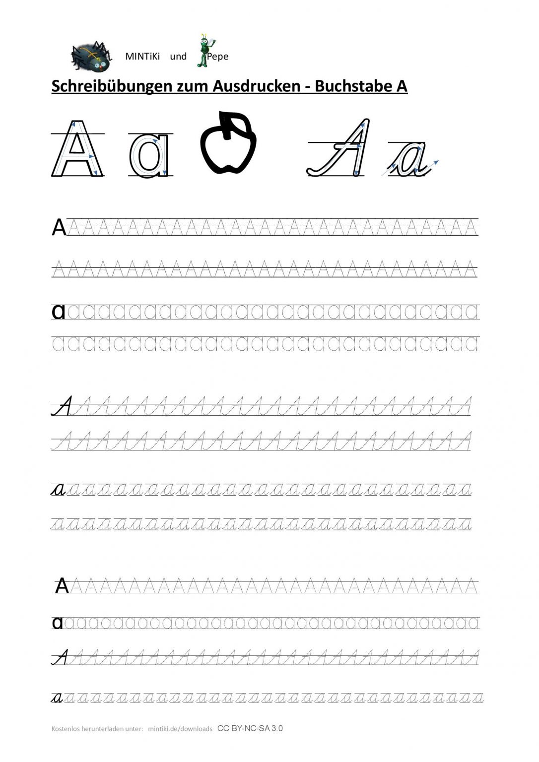 Schreibübungen 1 Klasse Druckschrift - kinderbilder.download