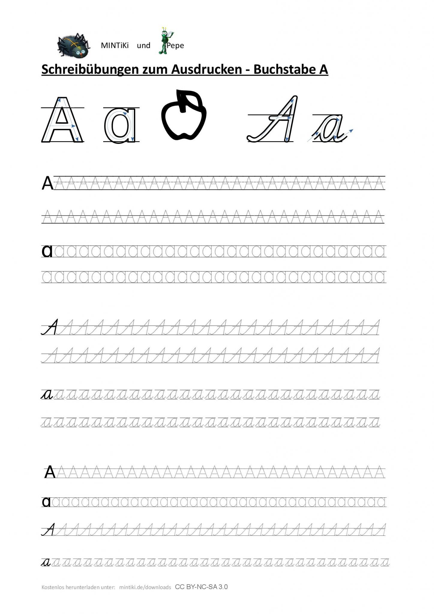 Schreibschrift Alphabet Grundschule - kinderbilder.download