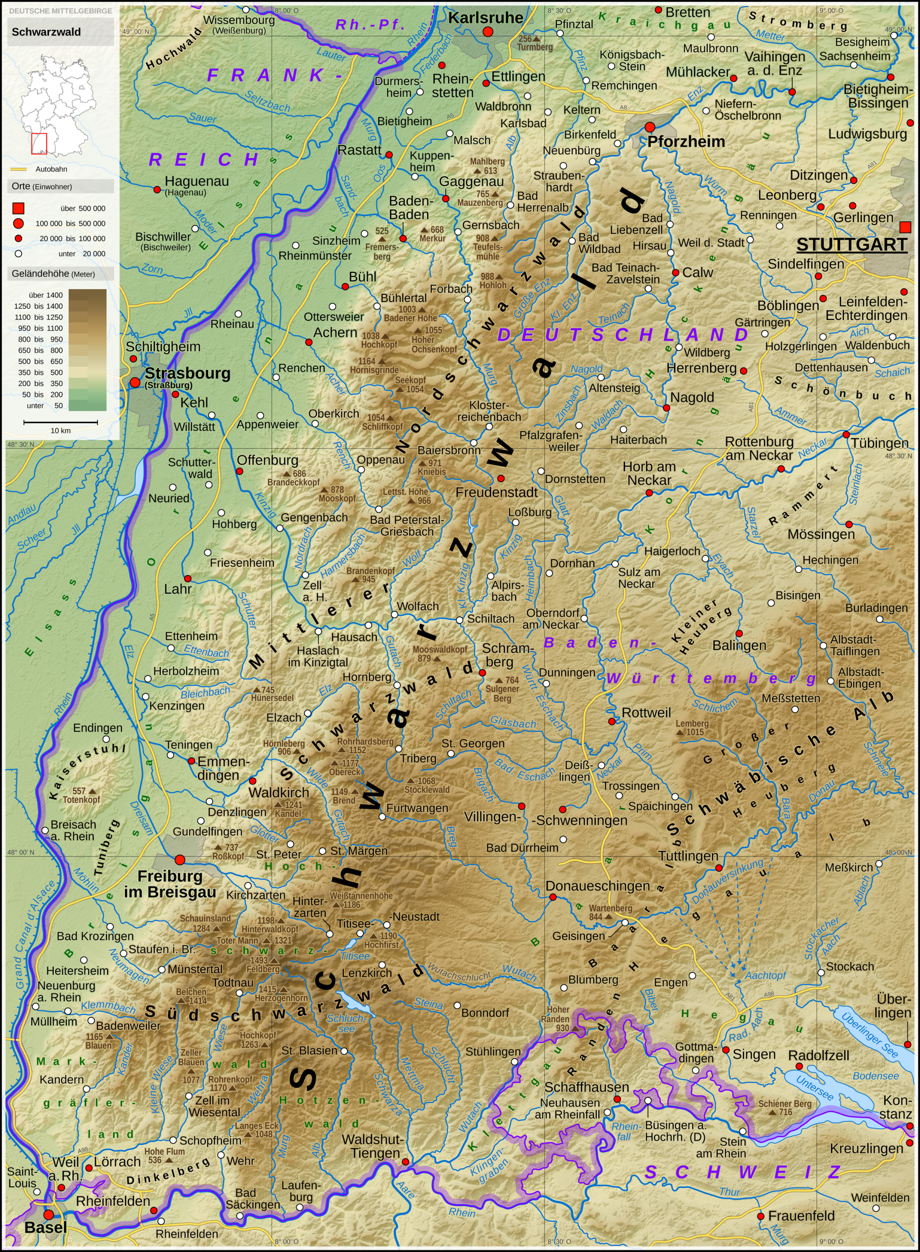 Schwarzwald – Wikipedia in Warum Heißt Der Schwarzwald Schwarzwald