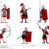 Sechs Römische Krieger Vektor Abbildung. Illustration Von für Römische Krieger