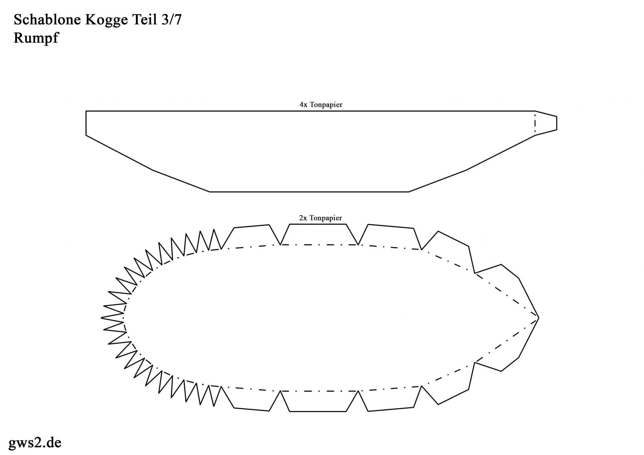 Segelschiff Aus Papier Basteln - Kogge Der Deutschen Hanse mit