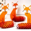 Selbermachen: Tannenzapfen-Deko Mit Fuchsmotiv | Kreativ ganzes Bastelvorlage Fuchs