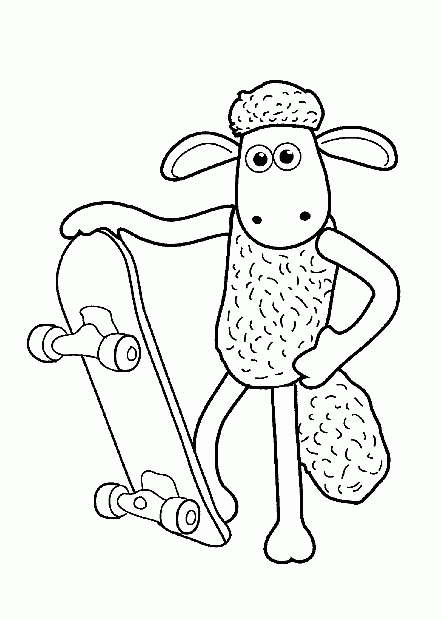 Shaun The Sheep Cartoon Coloring Pages For Kids, Printable bestimmt für Shaun Das Schaf Ausmalbilder Zum Ausdrucken