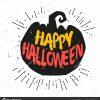 Silhouette Eines Kürbisses Mit Schriftzug Happy Halloween bei Happy Halloween Schriftzug