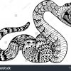 Snake With Open Mouth. Hand Drawn Patterns For Coloring innen Schlangen Bilder Zum Ausdrucken