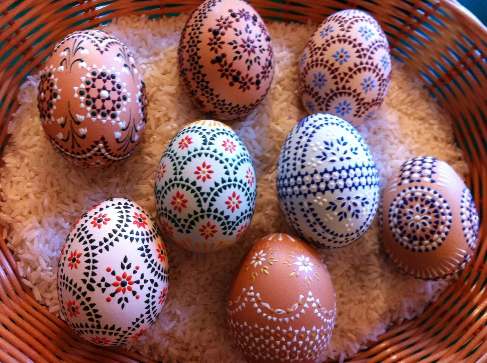 Sorbische Ostereier - Sorbian Easter Eggs -- Die Muster verwandt mit Bemalte Ostereier Vorlage