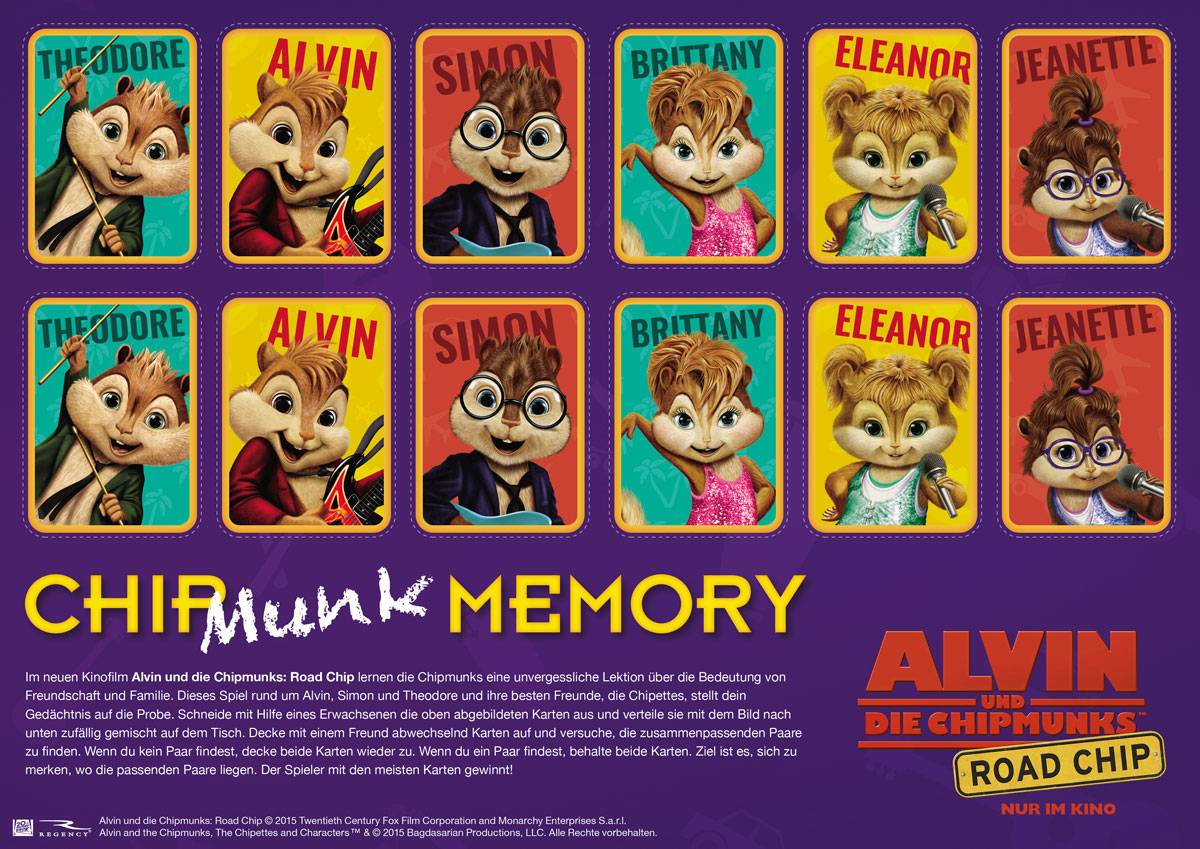 Spiel Für Kinder - Spiele Für Drinnen: Alvin Und Die innen Alvin Und Die Chipmunks Spiele