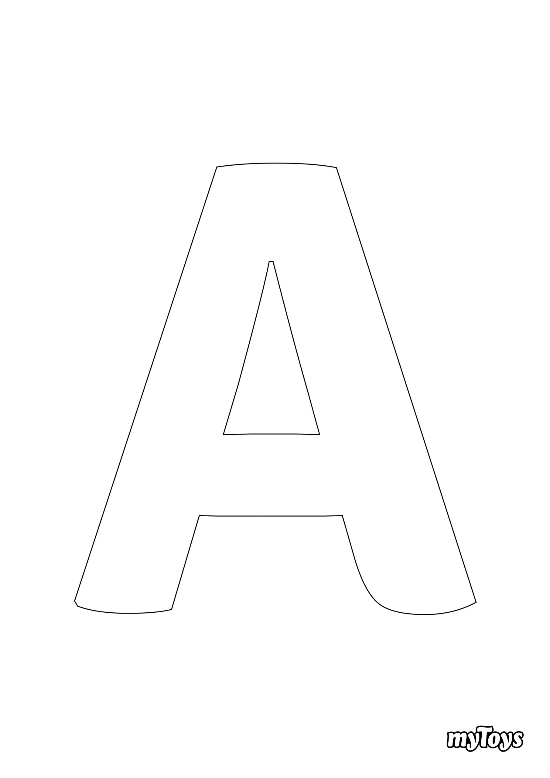 Spielerisch Lernen - Ausmalbilder Buchstaben bestimmt für Einzelne Buchstaben Zum Ausdrucken Kostenlos