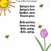 Spring Activities: Free Spring Poem For Kids. | Lieder Für ganzes Frühlingsgedichte Für Kindergartenkinder