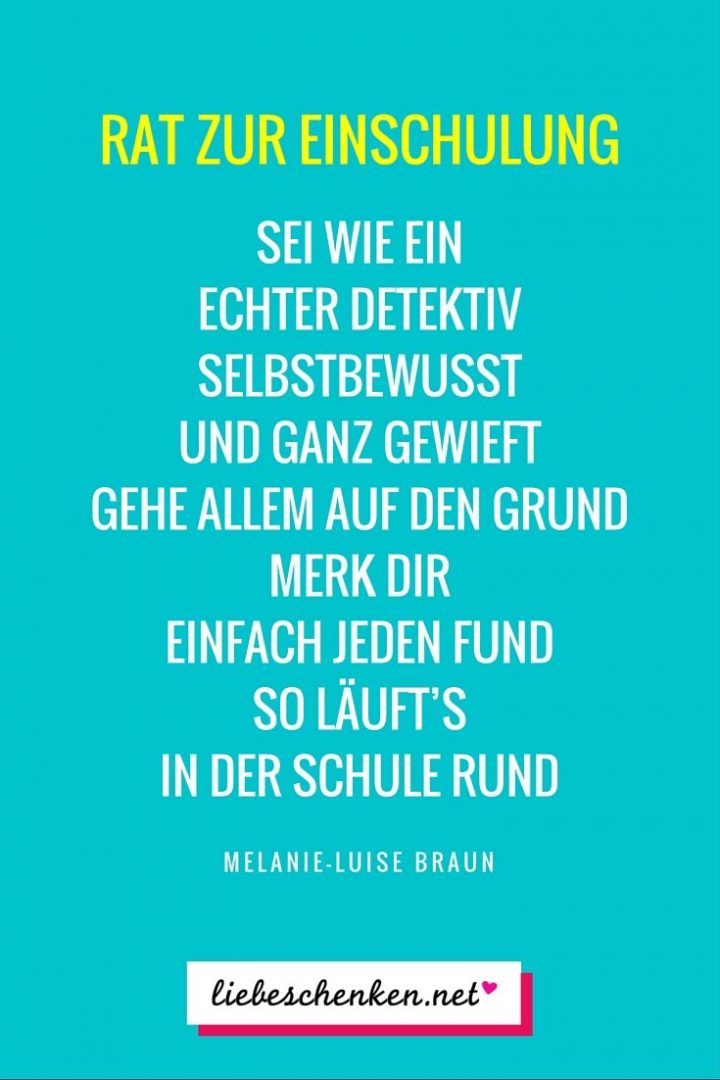 Sprüche Zur Einschulung - Glückwünsche &amp; Gedichte Zum bei Sprüche Zur Einschulung