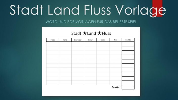 Stadt Land Einhorn Zum Ausdrucken : Stadt Land Fluss Vorlage | Stadt