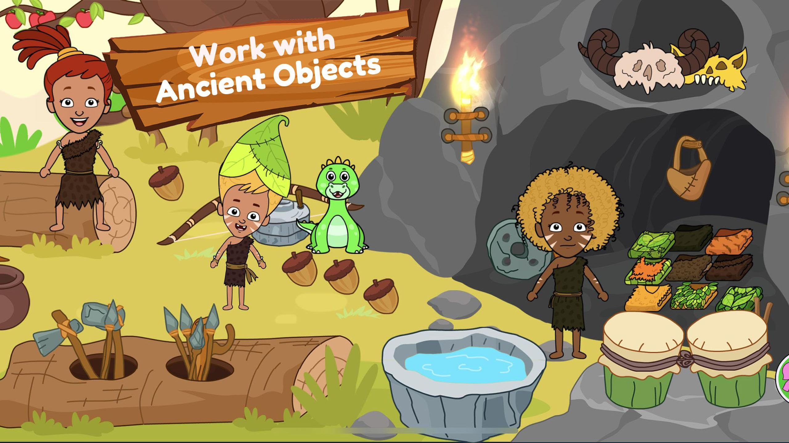 Steinzeit-Stadt: Höhlenmensch-Spiele Für Kinder Für Android für Steinzeit Für Kinder