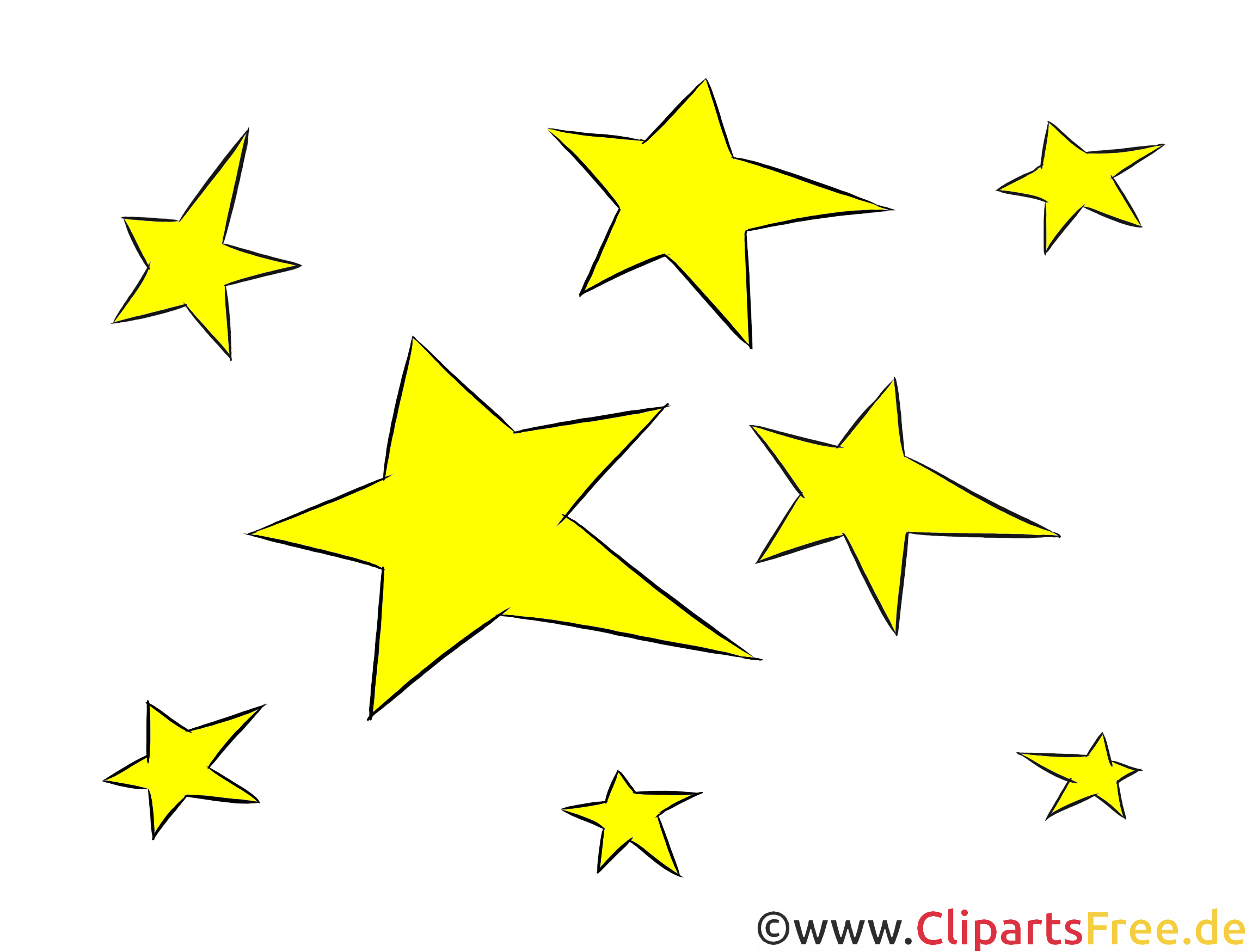 Sterne Clipart, Illustration, Bild Kostenlos innen Sterne Bilder Kostenlos
