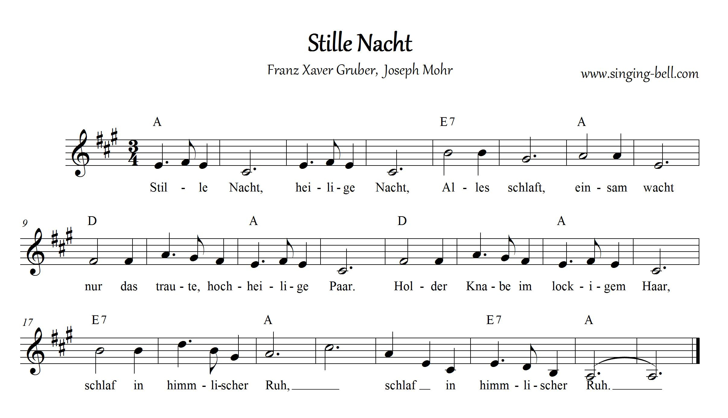 Stille Nacht, Heilige Nacht | Deutsche Weihnachtslieder mit Weihnachtslieder Stille Nacht Heilige Nacht Text