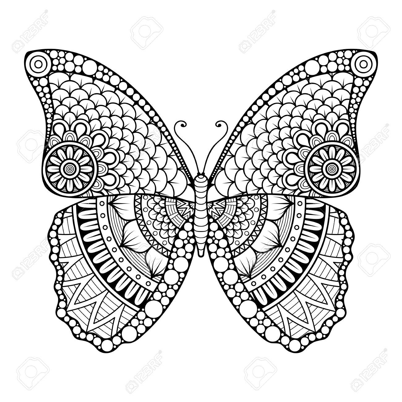 Stock Photo | Mandala Tiere, Mandala Ausmalen, Schmetterling in Mandala Schmetterling Ausdrucken