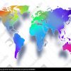 Stockfoto 3780963 - Farbige Welt Weltkarte Hintergrund in Weltkarte Farbig