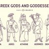 Streicheln Sie Griechische Götter Und Göttinnen - Vektor ganzes Griechische Götter Bilder Und Namen