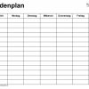 Stundenplan-Vorlagen Excel Zum Download &amp; Ausdrucken (Kostenlos) mit Stundenplan Erstellen Und Ausdrucken