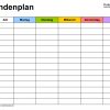Stundenplan-Vorlagen Excel Zum Download &amp; Ausdrucken (Kostenlos) über Stundenplan Erstellen Und Ausdrucken