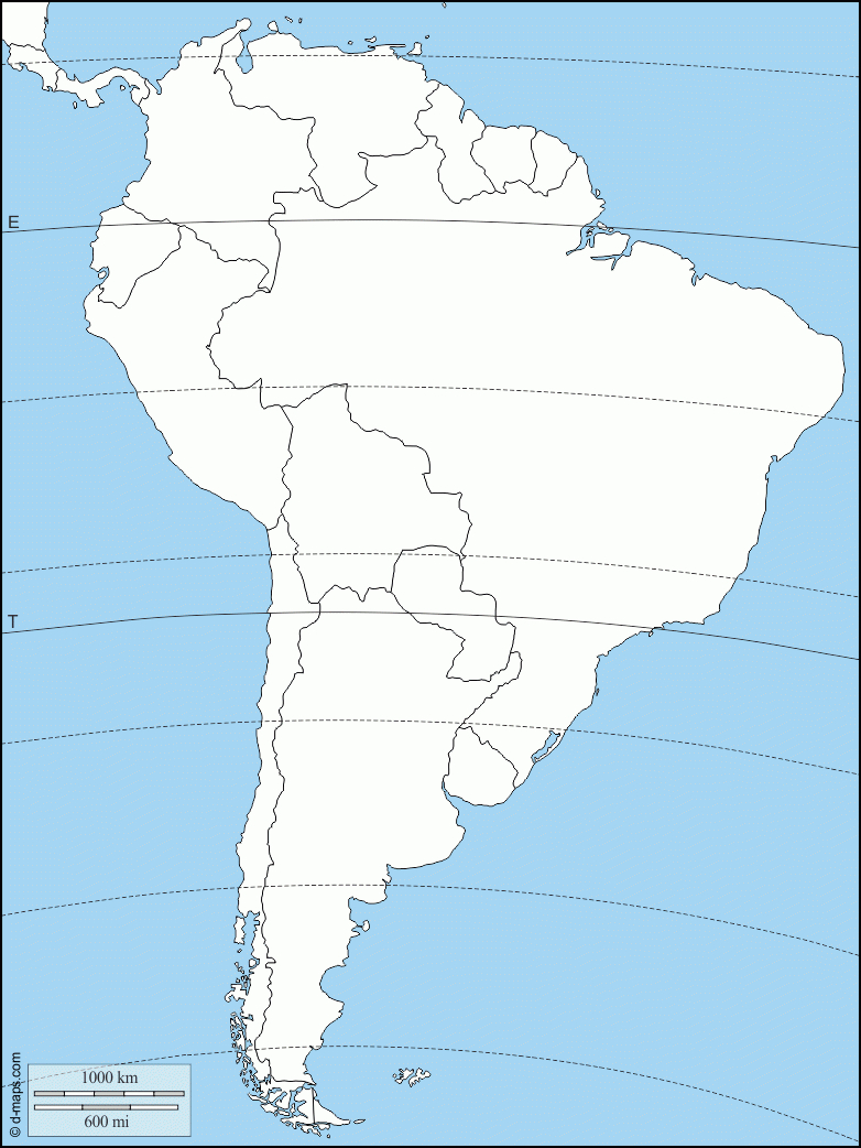 Südamerika Kostenlose Karten, Kostenlose Stumme Karte innen Stumme Karte Südamerika