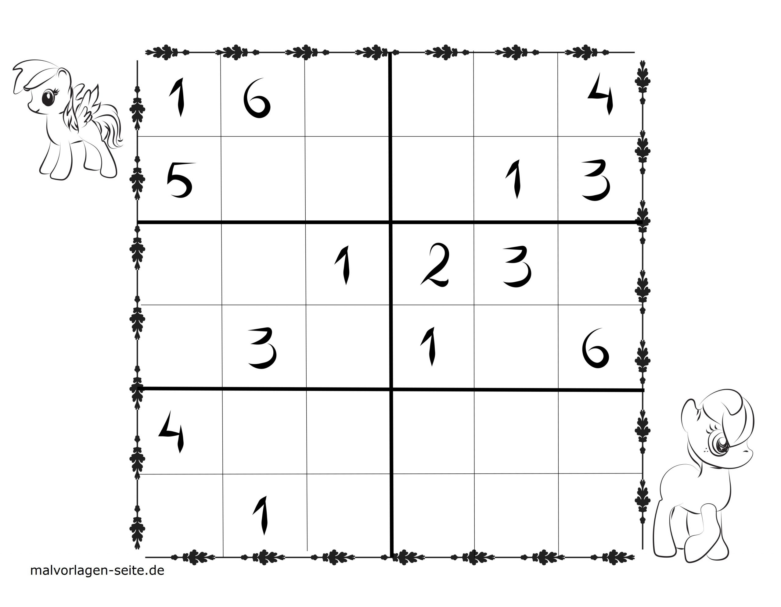 Sudoku Vorlagen Für Kinder 6X6 Kostenlos Herunterladen Und in Kindersudoku
