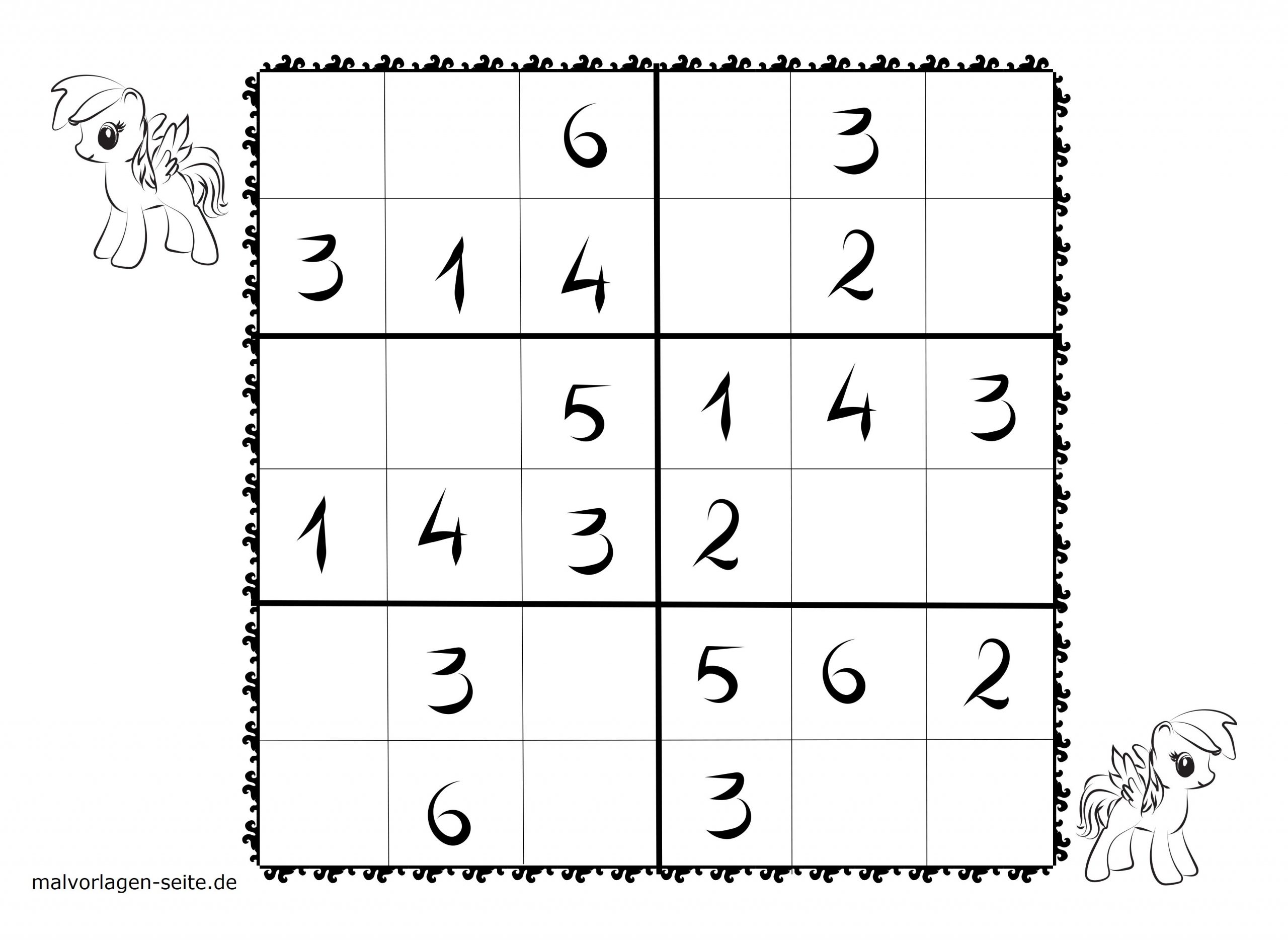 Sudoku Vorlagen Für Kinder 6X6 Kostenlos Herunterladen Und in Sudoku Vorlagen