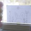 Süßes Fensterbild Zu Ostern Mit Kreidestiften Malen (Mit mit Fensterbilder Frühling Kostenlos