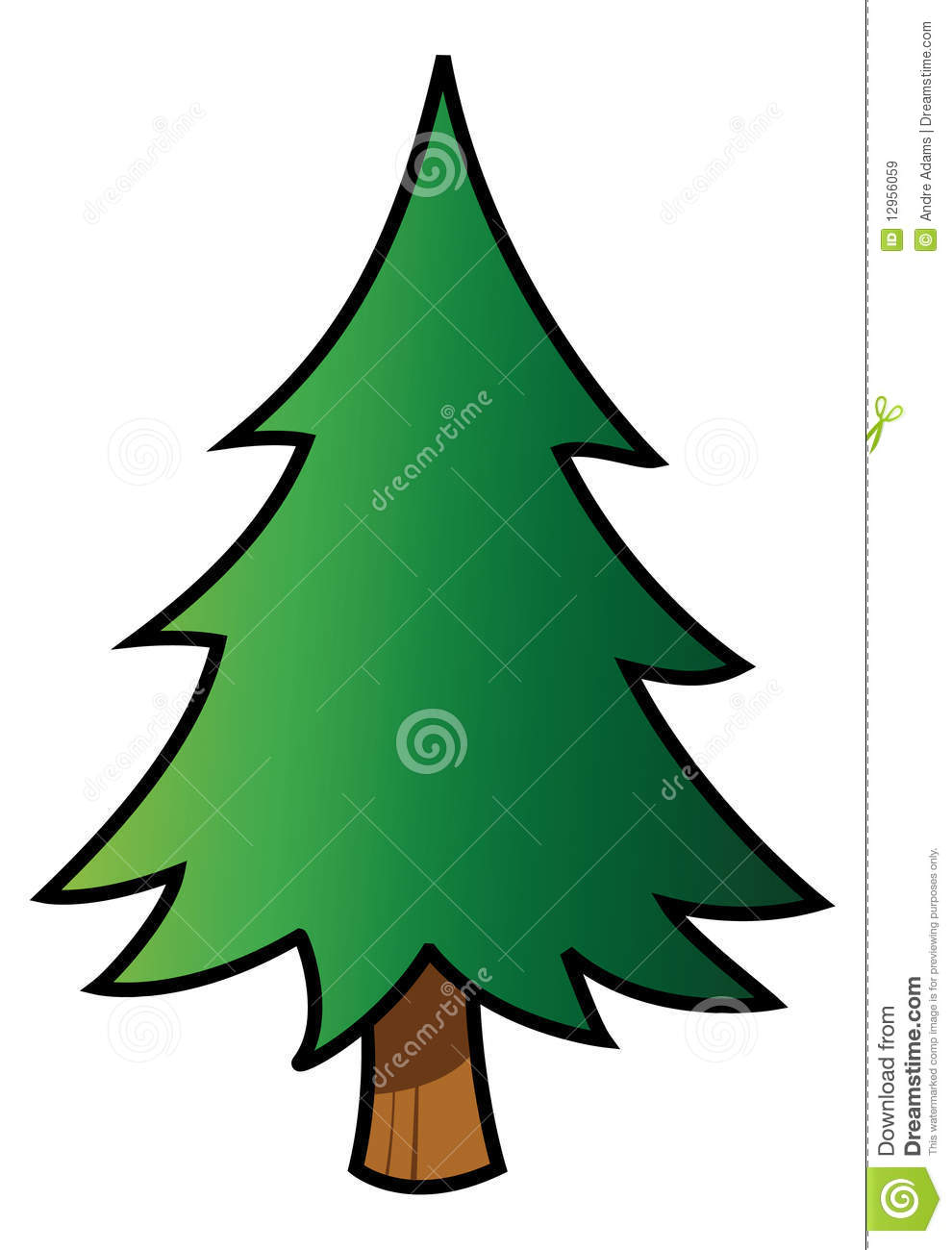 Tannenbaum Vektor Abbildung. Illustration Von Weihnachten ganzes Zeichnung Tannenbaum
