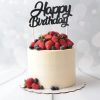 Tb - Cake Decoration - Topper &quot;happy Birthday&quot; - Schwarz über Torte Happy Birthday