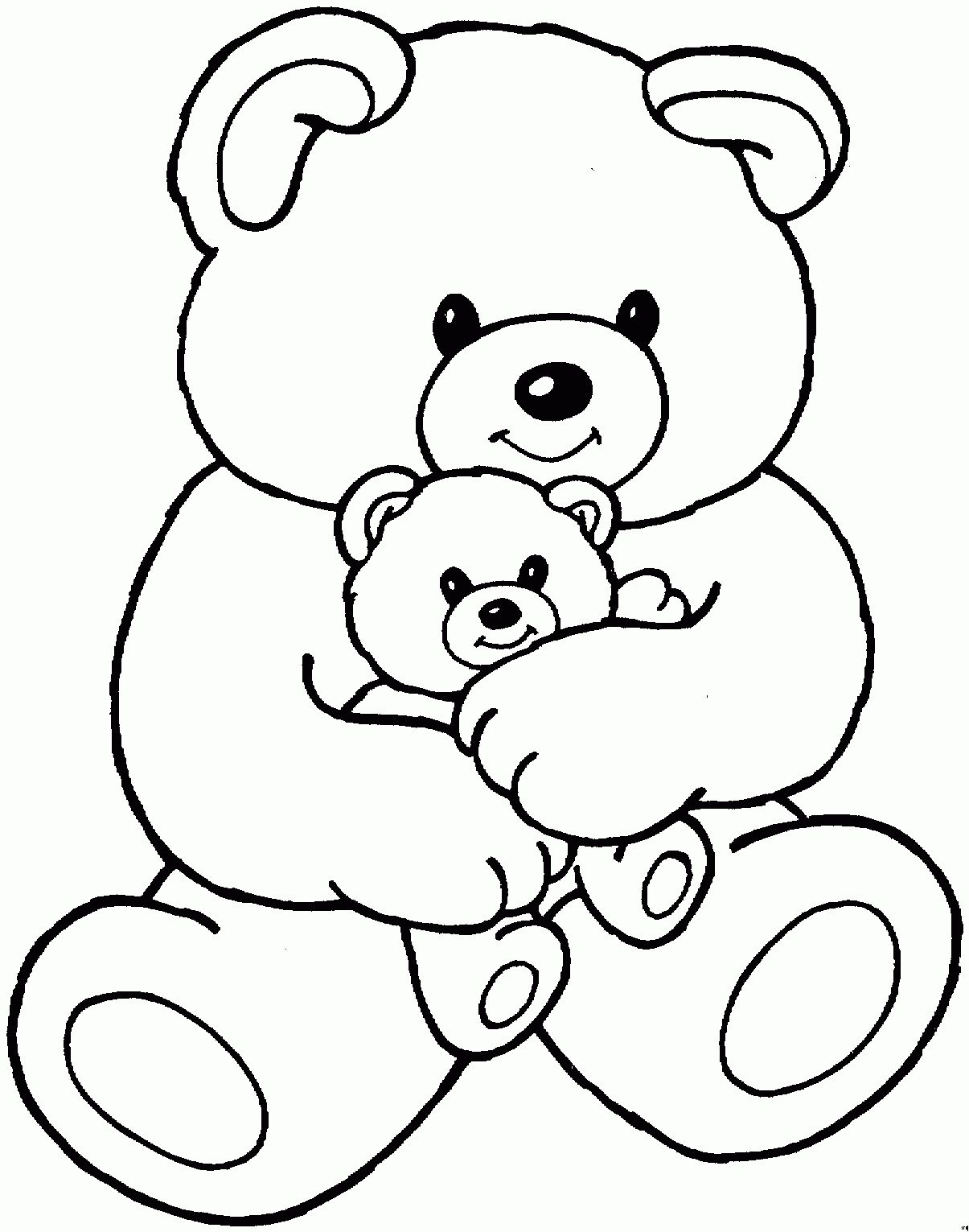 Teddy Mit Baby Ausmalbild &amp; Malvorlage (Kinder) bei Kostenlose Malvorlagen Für Kinder