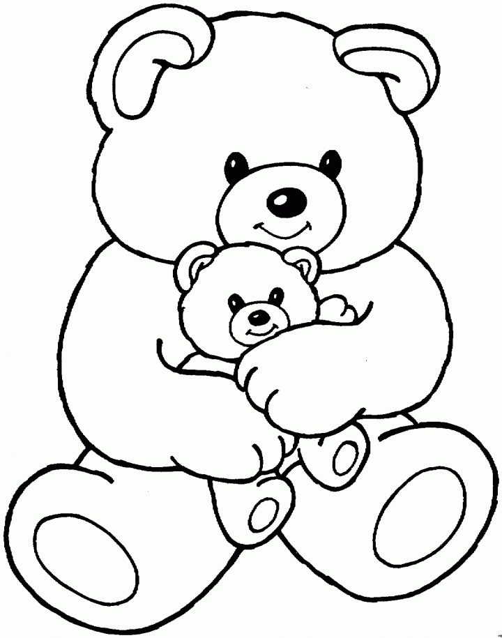 teddy mit baby ausmalbild  malvorlage kinder bestimmt