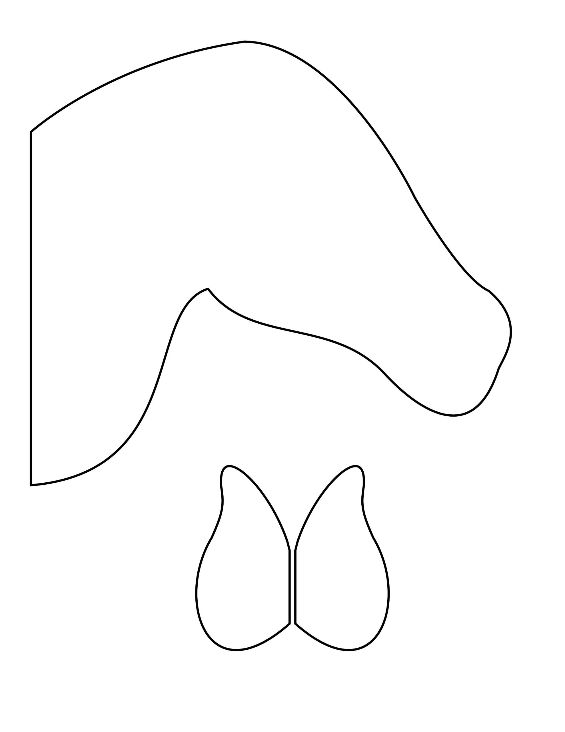 Template-Head-Ears (2550×3300) | Steckenpferd Basteln ganzes Pferde Schablonen
