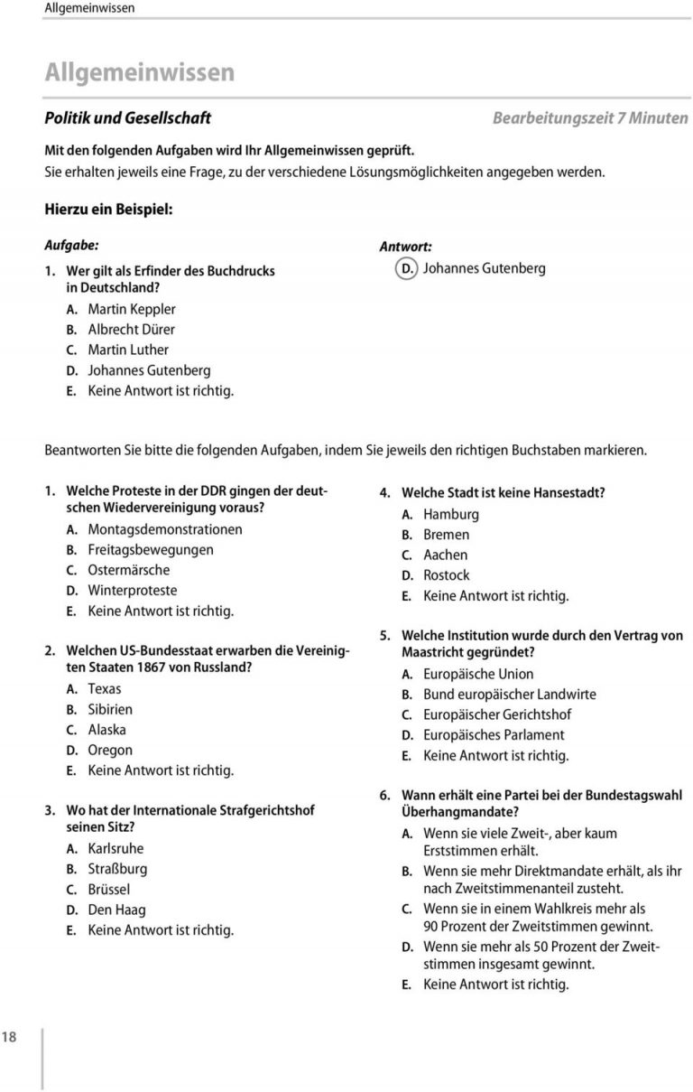 Fragen Zum Allgemeinwissen Mit Antworten - kinderbilder.download