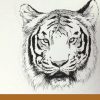 Tier-Illustrationen. Tiere Zeichnen Lernen. Tiger Zeichnen. Mappenkurs  Kunst. mit Tiergesichter Malen