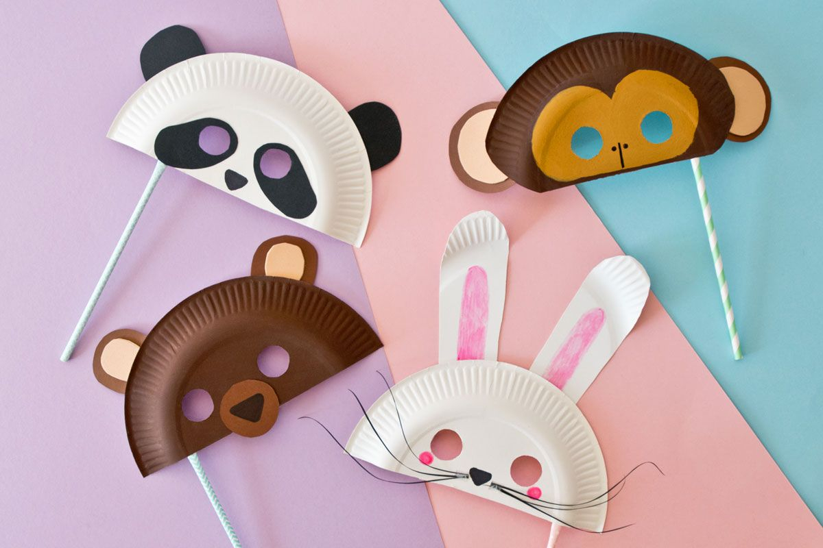 Tiermasken Basteln Für Fasching: Bär, Panda, Hase Oder Affe innen Fasching Maske Basteln