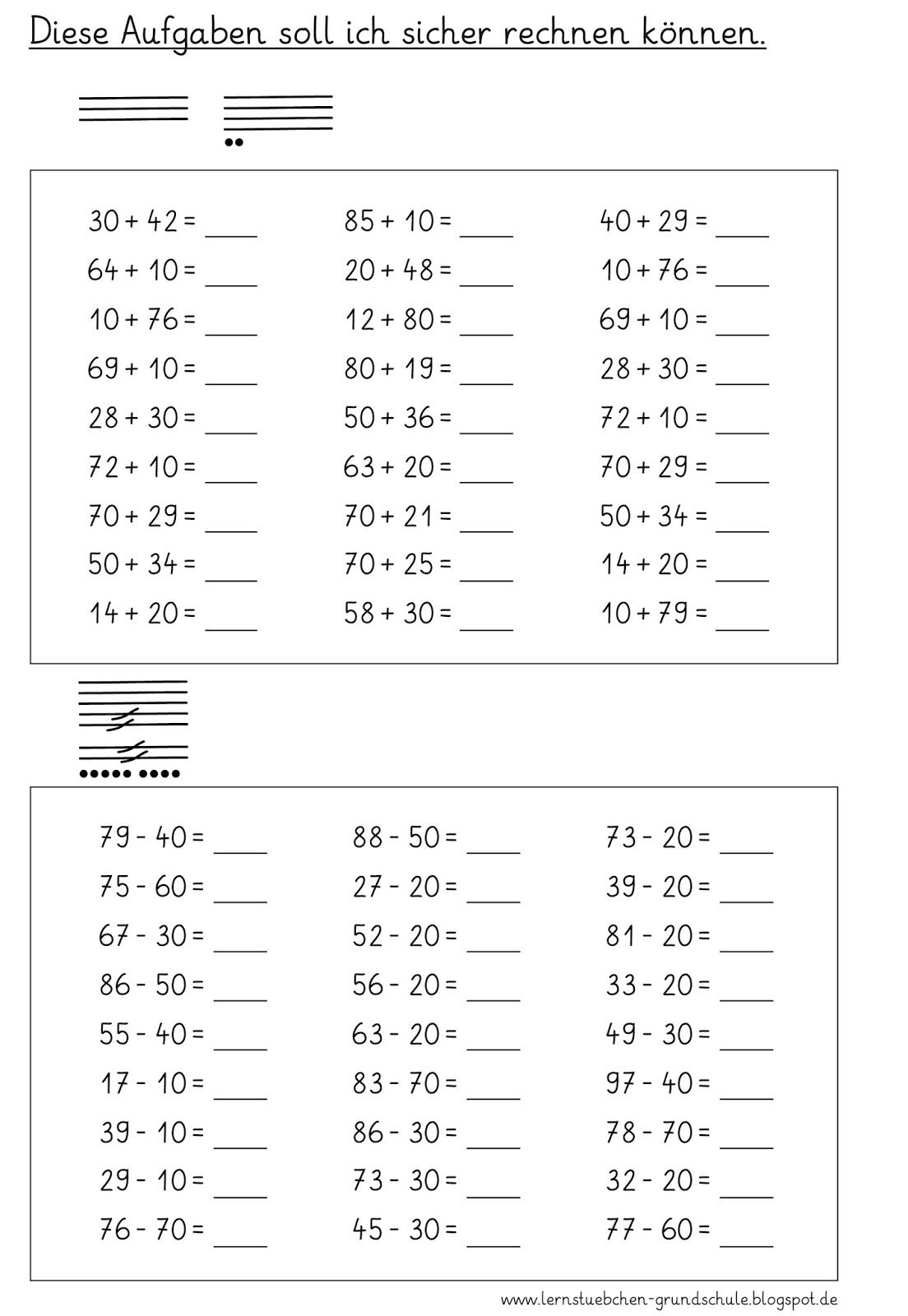 Übungsblätter Zum Rechnen Ohne Übertrag (Mit Bildern) | 3 bestimmt für Mathe Arbeitsblätter Klasse 3 Zum Ausdrucken