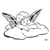 Universal-Schablone A4 Engel Auf Wolke | Fantastisches in Schablone Für Engel