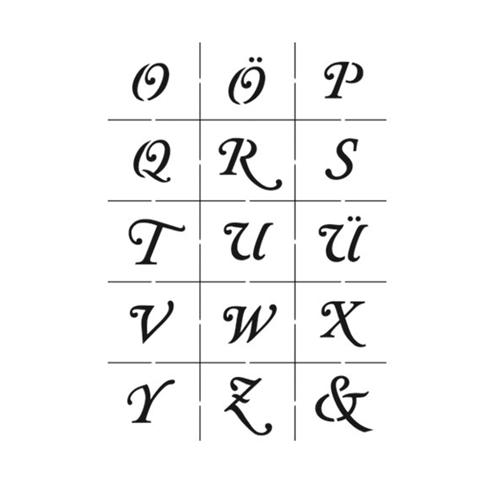 Universalschablonen Set A5 Alphabet Großbuchstaben Und Zahlen für Alphabet Großbuchstaben