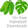 Vanilleblau : Tropische Trendmotive - Free Palmen Und mit Bastelvorlage Palme