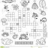 Vektorschwarzweiss-Kreuzworträtsel Für Kinder Über Natur bei Kreuzworträtsel Für Kinder Kostenlos