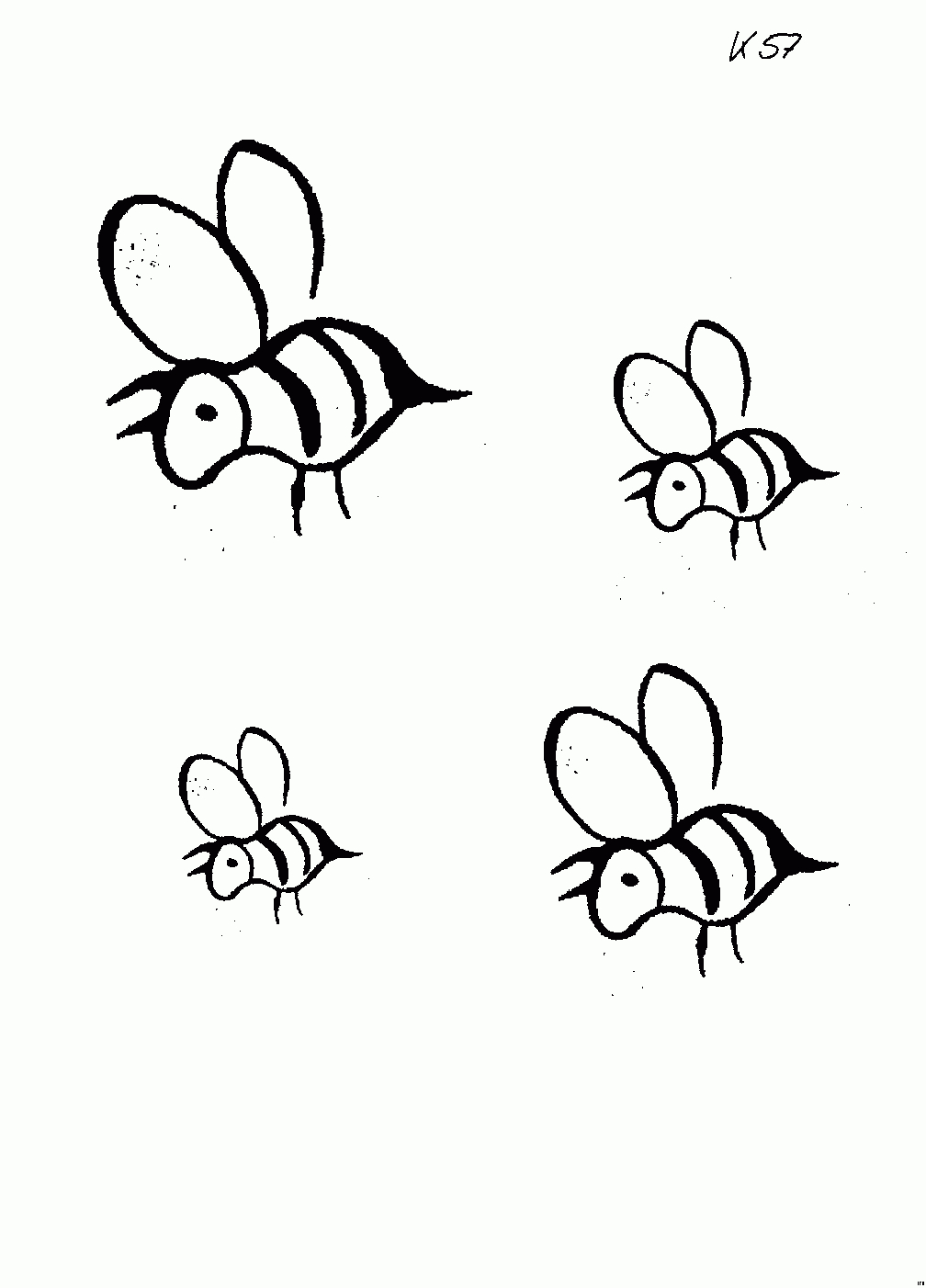 Vier Bienen Ausmalbild &amp; Malvorlage (Sonstiges) über Malvorlagen Bienen