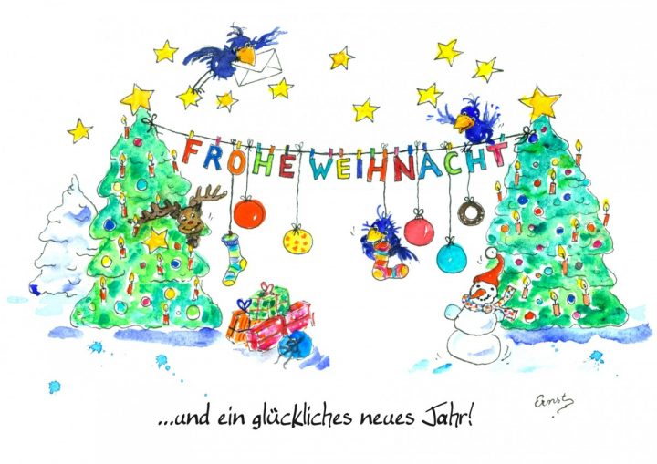 Vier Fröhliche Weihnachtskarten Zum Kostenlosen Download bestimmt für Weihnachtskarten Kostenlos Download