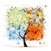 Vier Jahreszeiten - Frühling, Sommer, Herbst, Winter. Kunst mit 4 Jahreszeiten Baum